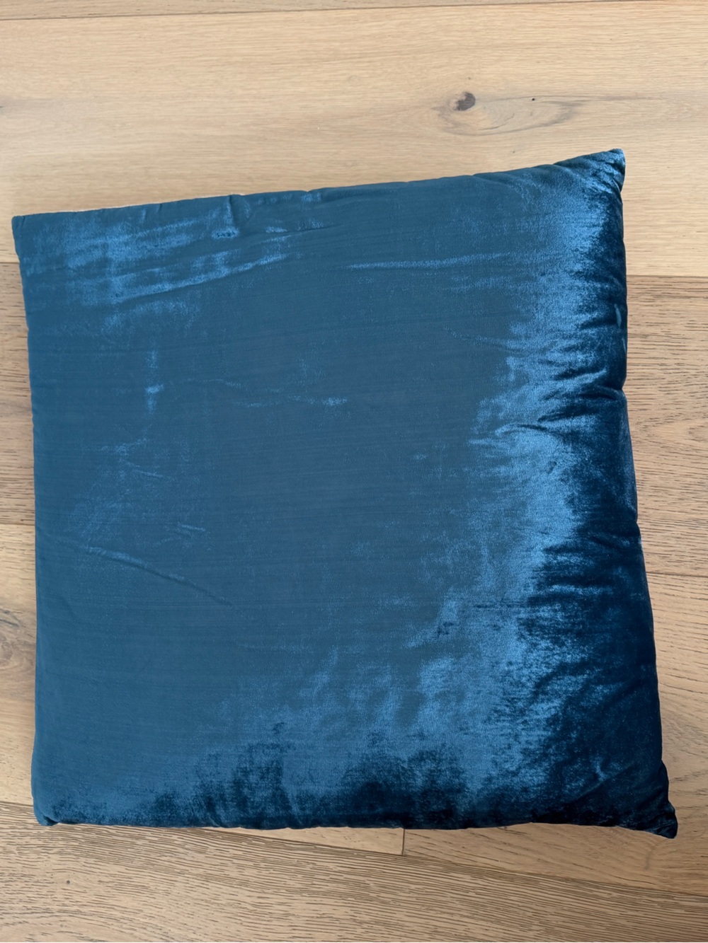 West Elm Teal Zippered Velvet Pillow Cover